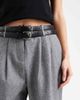 4th & Reckless 4th & Reckless double belt pleat detail wide leg tailored pants in gray - part of a set - 4