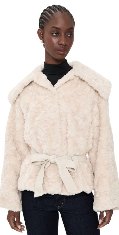 4th & Reckless 4th & Reckless Etienne Faux Fur Jacket Cream