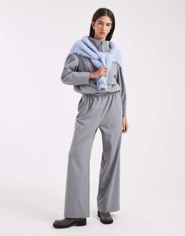 4th & Reckless 4th & Reckless exclusive toggle detail elasticated waist wide leg pants in gray - part of a set