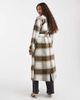 4th & Reckless 4th & Reckless exclusive wool feel longline belted trench coat in green & cream check-Multi - 3