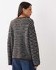 4th & Reckless 4th & Reckless Exclusive wool feel textured wide sleeve crew neck sweater in chocolate & blue stripe-Brown - 4