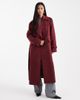 4th & Reckless 4th & Reckless faux suede double breasted belted midi trench coat in burgundy-Red - 1