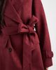 4th & Reckless 4th & Reckless faux suede double breasted belted midi trench coat in burgundy-Red - 4
