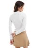 4th & Reckless 4th & Reckless fine knit long sleeve top in white - 4