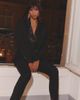 4th & Reckless 4th & Reckless fitted split hem tailored pants in black - part of a set - 4