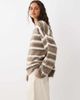4th & Reckless 4th & Reckless fluffy knit sweater in brown & cream stripe-Neutral - 2
