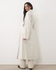 4th & Reckless 4th & Reckless funnel buckle neck detail button through midi trench coat in cream-White - 2