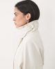 4th & Reckless 4th & Reckless funnel buckle neck detail button through midi trench coat in cream-White - 4