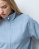 4th & Reckless 4th & Reckless funnel neck pocket front cropped jacket set in blue - 2