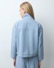 4th & Reckless 4th & Reckless funnel neck pocket front cropped jacket set in blue - 4