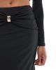 4th & Reckless 4th & Reckless gathered gold tone hardware detail maxi skirt in black - part of a set - 2