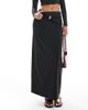 4th & Reckless 4th & Reckless gathered gold tone hardware detail maxi skirt in black - part of a set - 3