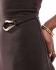 4th & Reckless 4th & Reckless gold hardware belt detail sleeveless maxi dress in chocolate-Brown - 3