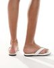 4th & Reckless 4th & Reckless gold shell embellished faux leather flip flops in cream-White - 3