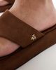 4th & Reckless 4th & Reckless gold toe ring detail platform sandals in faux suede brown - 2