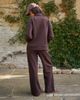 4th & Reckless 4th & Reckless heavyweight cotton collared zip up bomber sweat jacket in chocolate - part of a set-Brown - 4