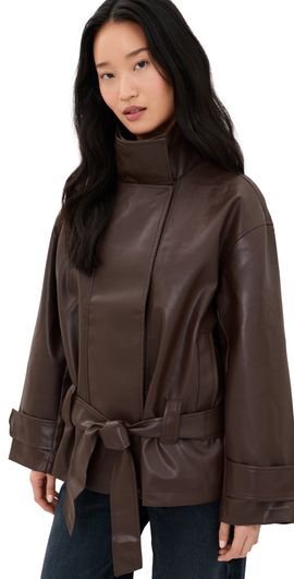 4th & Reckless 4th & Reckless Jaden Faux Leather Jacket Brown