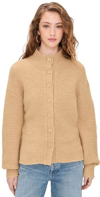 4th & Reckless 4th & Reckless Katya High Neck Cardigan Camel