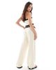 4th & Reckless 4th & Reckless knitted contrast beach pants in ecru - part of a set-White - 2