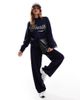 4th & Reckless 4th & Reckless knitted high neck embroidered logo sweater in navy - part of a set - 2