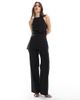 4th & Reckless 4th & Reckless linen blend wide leg tailored pants in black - part of a set - 1