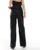 4th & Reckless 4th & Reckless linen blend wide leg tailored pants in black - part of a set - 2