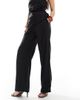 4th & Reckless 4th & Reckless linen blend wide leg tailored pants in black - part of a set - 3