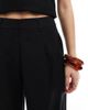4th & Reckless 4th & Reckless linen blend wide leg tailored pants in black - part of a set - 4
