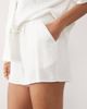 4th & Reckless 4th & Reckless linen feel elastic waist beach shorts in white - part of a set - 4