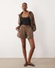 4th & Reckless 4th & Reckless nylon track shorts in chocolate polka dot print - part of a set-Brown - 2