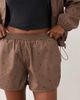 4th & Reckless 4th & Reckless nylon track shorts in chocolate polka dot print - part of a set-Brown - 4