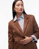 4th & Reckless 4th & Reckless Plus faux suede pocket front tailored blazer in camel - part of a set-Brown - 4