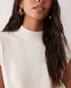 4th & Reckless 4th & Reckless rib knit high neck sleeveless top in cream - part of a set-White - 4