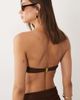 4th & Reckless 4th & Reckless ribbed gold hardware front bandeau bikini top in chocolate - part of a set-Brown - 4