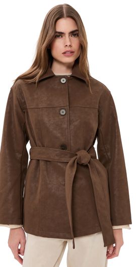 4th & Reckless 4th & Reckless Rowena Faux Leather Jacket Brown