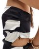 4th & Reckless 4th & Reckless satin bandeau scarf top in monochrome print - part of a set-Multi - 3