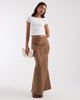 4th & Reckless 4th & Reckless satin column maxi skirt in mocha-Brown - 1