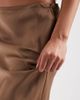 4th & Reckless 4th & Reckless satin column maxi skirt in mocha-Brown - 4