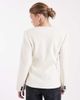 4th & Reckless 4th & Reckless structured shoulder pad detail cinched waist wool look blazer in cream-White - 4