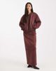 4th & Reckless 4th & Reckless super soft faux suede zip through bomber jacket in burgundy - part of a set-Red - 2