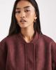 4th & Reckless 4th & Reckless super soft faux suede zip through bomber jacket in burgundy - part of a set-Red - 4