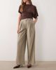 4th & Reckless 4th & Reckless tailored belted pleat front wide leg pants in light gray heather - 1