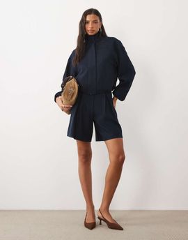 4th & Reckless 4th & Reckless tailored longline shorts in navy - part of a set