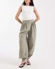 4th & Reckless 4th & Reckless tailored pleated front balloon leg pants in sage green - 1