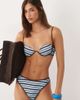 4th & Reckless 4th & Reckless underwire contrast binding bikini top in chocolate & blue stripes - part of a set - 3