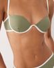 4th & Reckless 4th & Reckless underwire contrast binding bikini top in olive - part of a set-Green - 3
