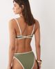 4th & Reckless 4th & Reckless underwire contrast binding bikini top in olive - part of a set-Green - 4