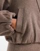 4th & Reckless 4th & Reckless wool blend soft tailored collarless balloon sleeve bomber jacket in mocha - part of a set-Brown - 4