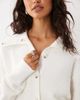 4th & Reckless 4th & Reckless wool feel fluffy knit foldover collar detail cardigan in cream-White - 3