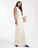 4th & Reckless 4th & Reckless wool feel soft knit high neck sleeveless maxi sweater dress in cream-White - 1
